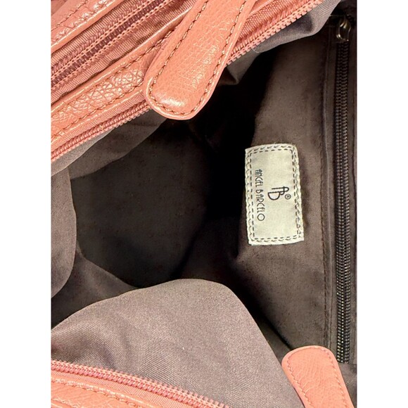 Pink and Silver Slouchy Shoulder Bag with Tassels - Picture 6 of 16